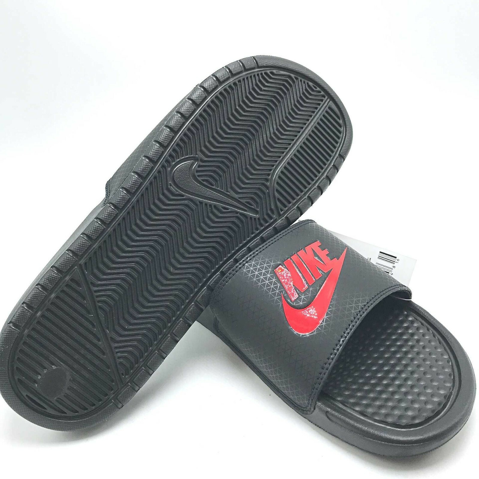 nike benassi red and black