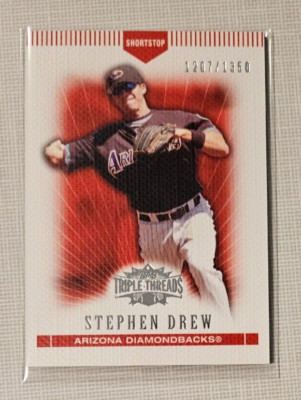 2007 Triple Threads Stephen Drew #1207/1350 - Arizona Diamondbacks