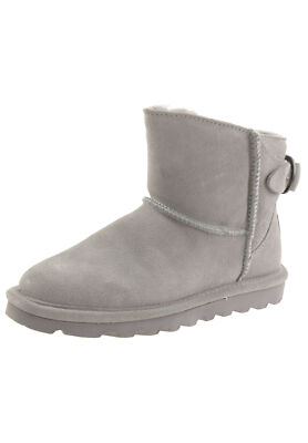 BEARPAW Betty Damen Winterstiefelette Lammfellstiefel Boots 2713W Hellgrau