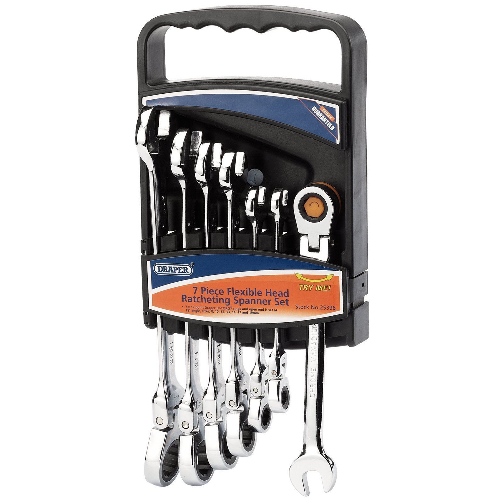 Set Of 7 Keys Mixed With Ratchet Head Articulated Draper For Moto