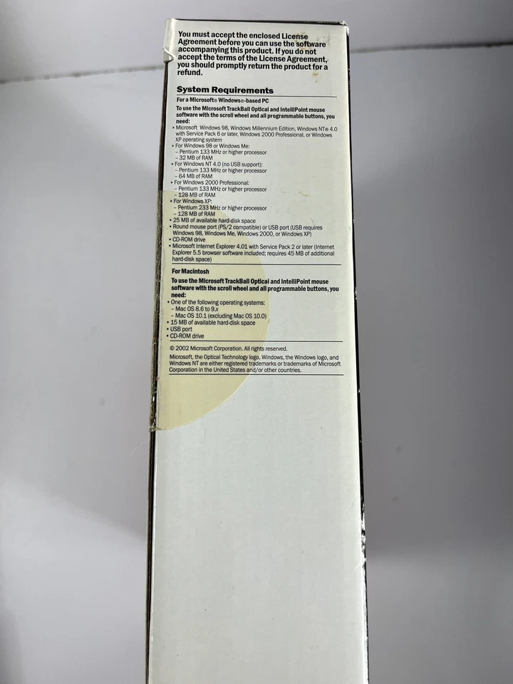 Vintage Microsoft TrackBall Optical Mouse Comfort PC Mac X08-70346 D67-00001 New - Image 4 of 4