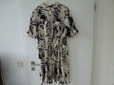 Comma Damenkleid (Tunika), Gr. 44, Creme-schwarz