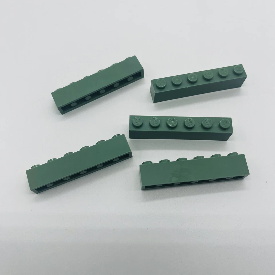 LEGO Lote de 5 Piezas de Ladrillo Verde Arena 1x6 Star Wars Harry Potter 3009 05 Foto 3 de 3