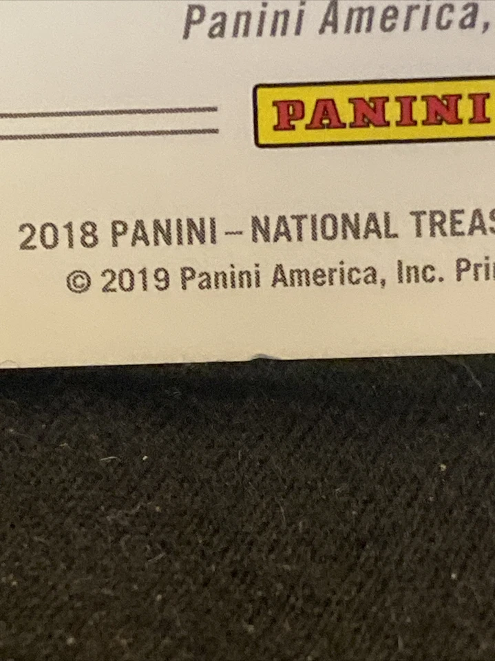 2018 Panini National Treasure NFL Gear Combo Bradley Chubb & Nyheim Hines /99 - Image 3 of 3
