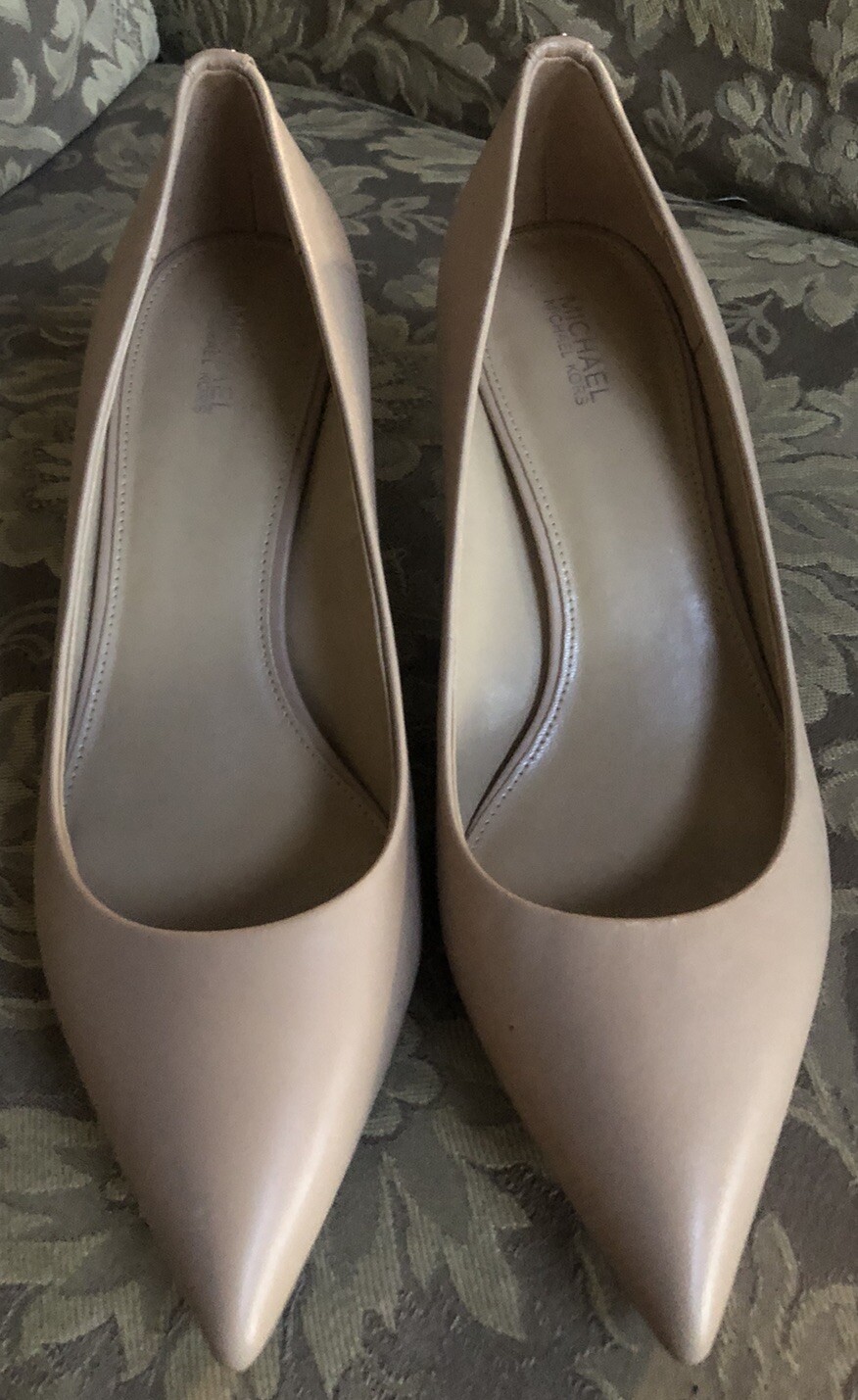 MICHAEL KORS ALINA NUDE KITTEN HEEL MID PUMPS WOMEN … - Gem