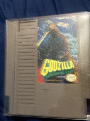 Godzilla Monster Of Monsters NES Video Game with Protector Toho Nintendo