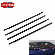 4PCS Outer Weatherstrips Window Trim Belt Sealing Strips For Mazda 3 BK Seires