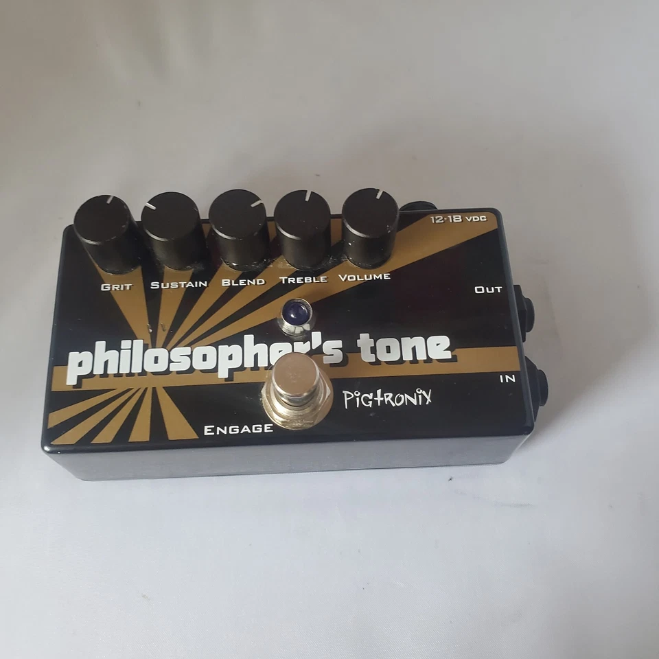 Pigtronix Philosopher's Tone Compressor Guitar Effect Pedal rare horizontal type Foto 2 de 4