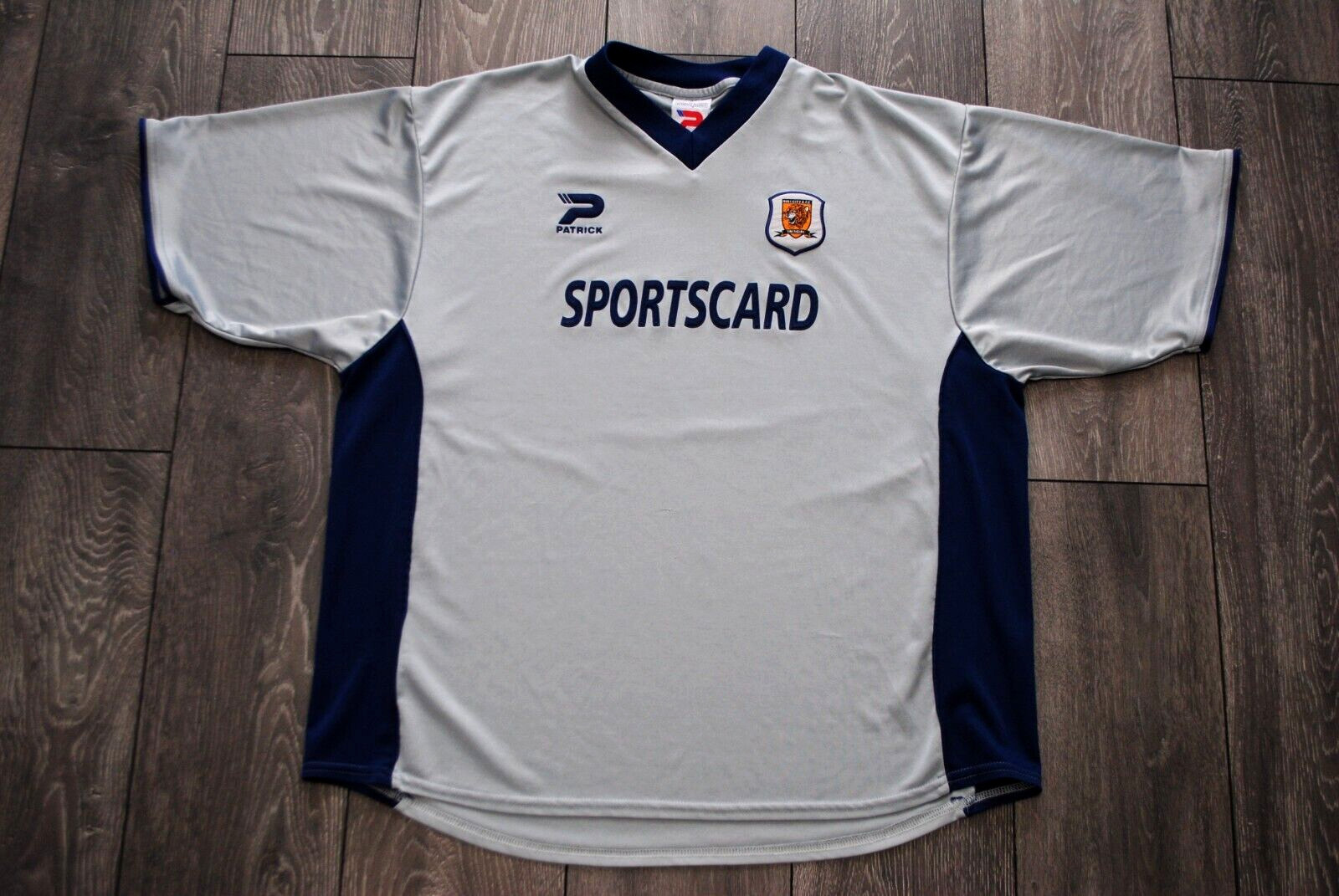 HULL CITY AWAY FOOTBALL SHIRT 2001-2002 VINTAGE JERSEY PATRICK SIZE MENS 50-52
