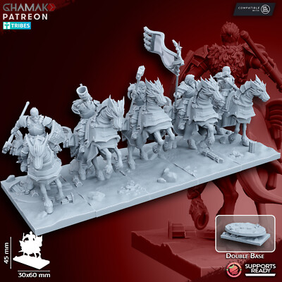 5x Empire Wolve Knights Ghamak für AoS Sigmar Old Hammer Wolf Ritter