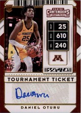 2020-21 Contenders Draft Variations Tournament Ticket #81 Daniel Oturu Auto /49
