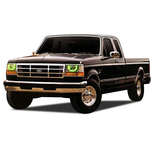 RGB Multi Color LED Halo kit with Wifi App for 1992-1997 Ford F-250 Headlights - Image 3 of 4
