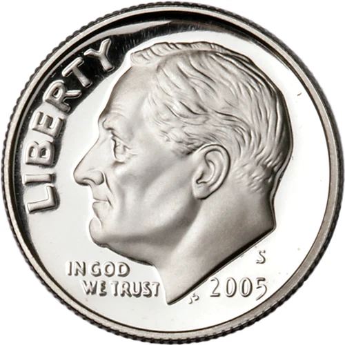 2005 S Roosevelt 90% Silver Dime DCAM GEM PROOF