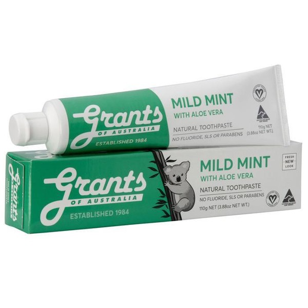 Toothpaste Xylitol Mild Mint Grants of Australia 110g 12 Pack Fluoride