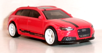 LOOSE 2024 HOT WHEELS 1:64 RED '17 AUDI RS 6 AVANT WHEEL SWAP REAL