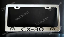 Mazda CX-30 License Plate Frame, Custom Made of Chrome Plated Metal