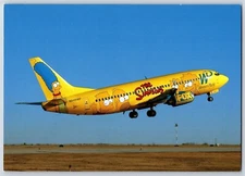 Airplane Postcard Western Pacific Airlines Boeing 737 The Simpsons Colors CB5