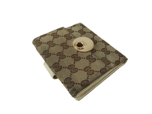 GUCCI Eclipse GG Canvas Bifold Wallet ② GUCCI Wallet GG Canvas Eclipse Bifold Purse Black Silver