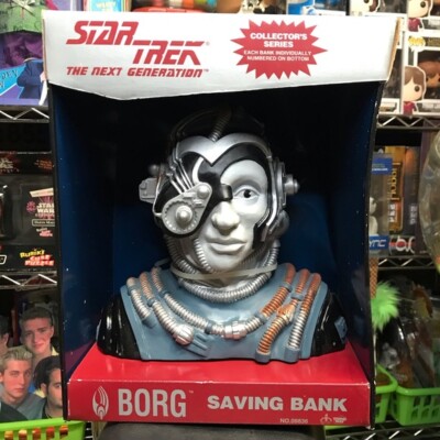 Vtg  94 Star Trek Next Generation BORG Savings Bank - in Original Box!