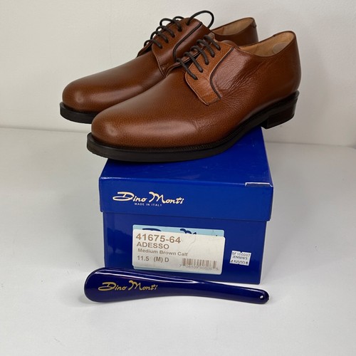 Zapatos Derby Dino Monti Para Hombre Medianos Cuero Marrón Talla 11.5 M - Imagen 5 de 7