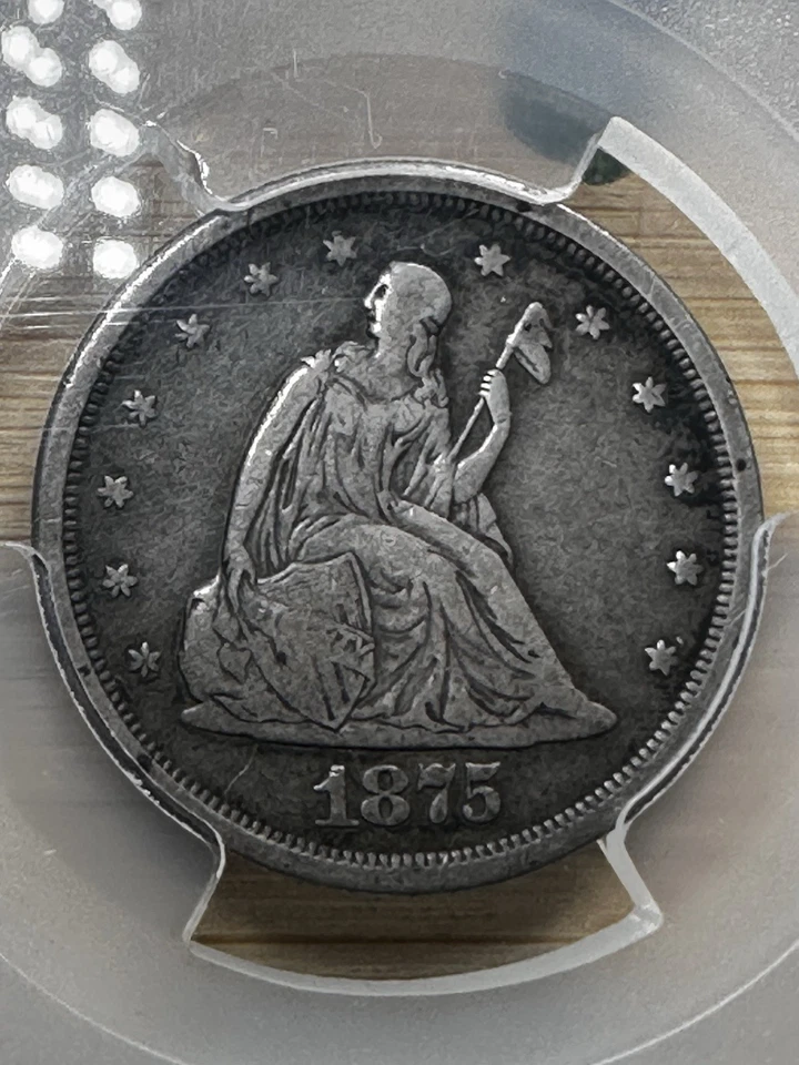 1875-S Twenty Cent Piece - 20c PCGS VF25 - FREE SHIPPING! - Image 2 of 4