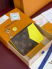 LOUIS Luxury Women Monogram Yellow Clover Romy Card Holder Wallet M27770