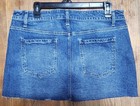 No Boundaries Blue Solid Denim Mini Skirt Pockets Button Zip Mid Rise Sz M — photo 2