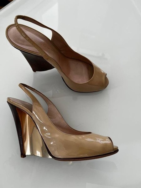 Women Casadei Heels Beige Leather 39