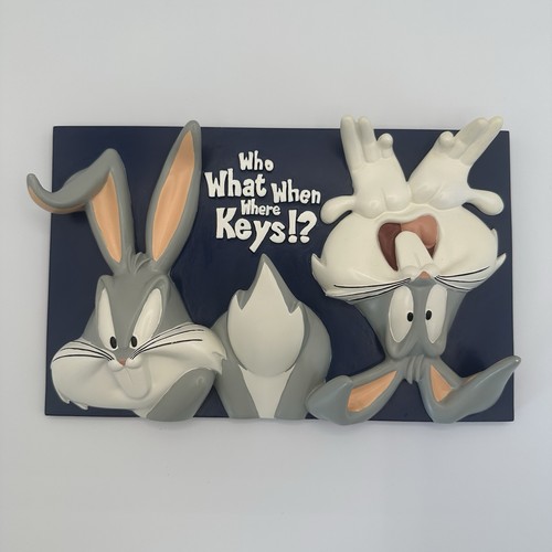 Vintage Bugs Bunny Key Hanger Holder Rack 1998 Looney Tunes Keychain Plaque
