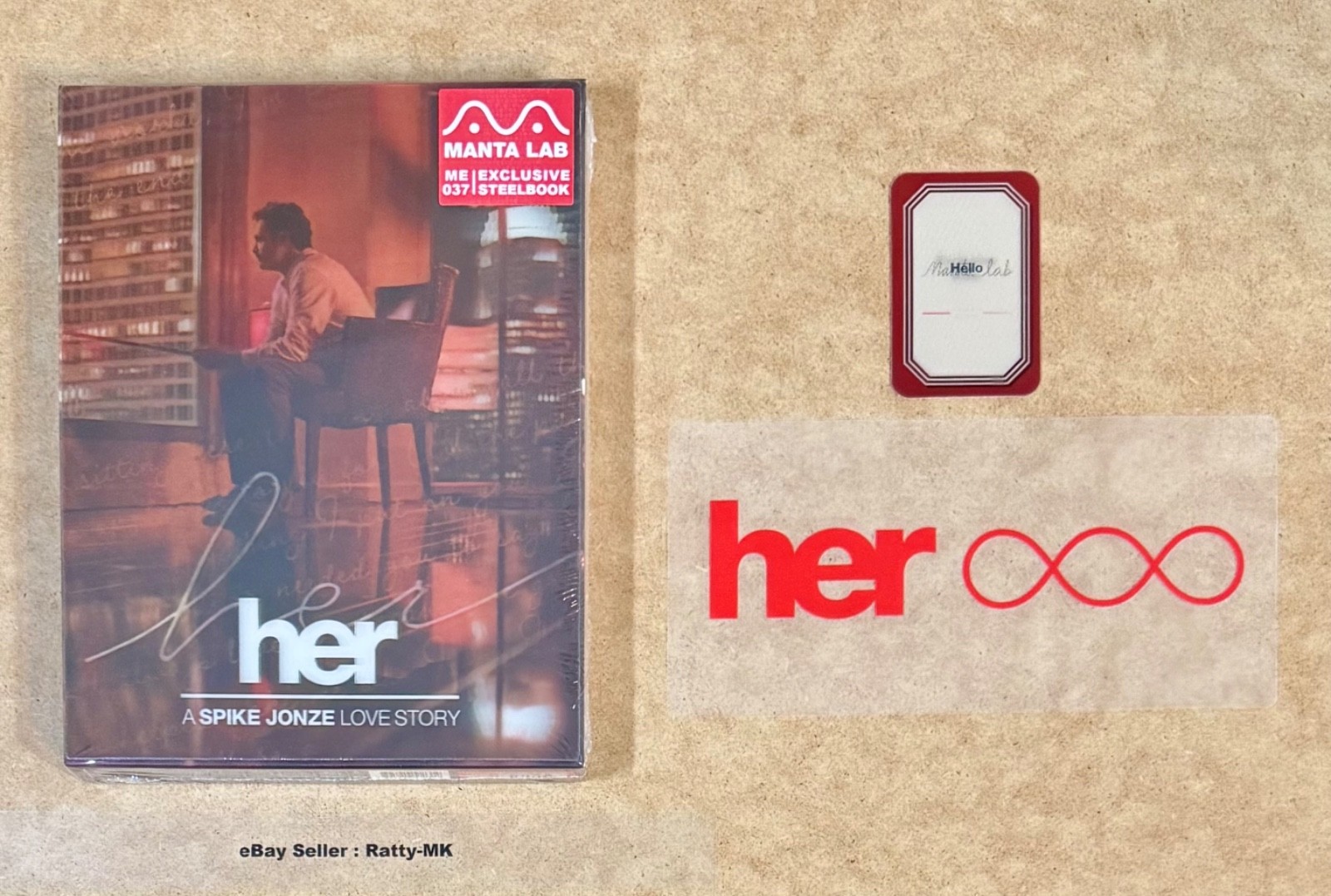 HER - MANTA LAB LENTICULAR BLU RAY STEELBOOK (HER-LS) - NEW & SEALED