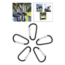 Carabiner Clips Keychain Screwgate Dog Leash D-Ring Aluminum Alloy Fishing