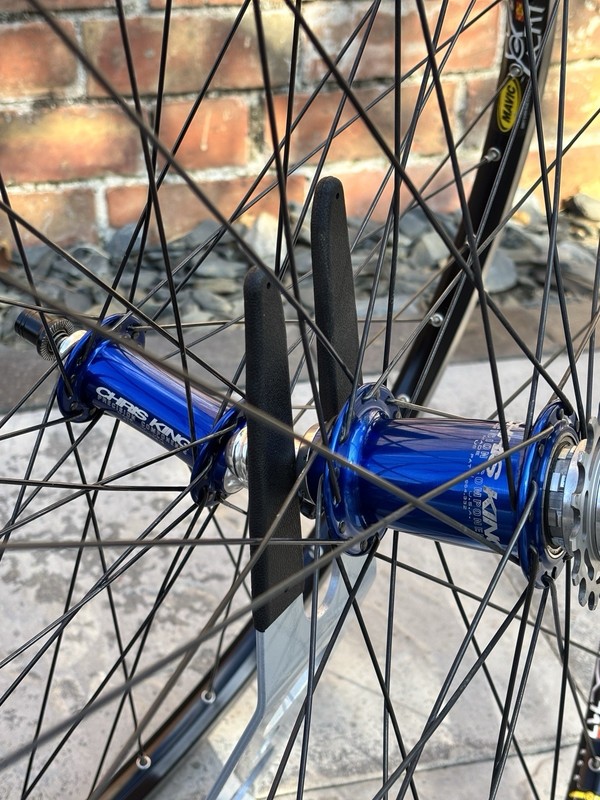 Blue Chris King / Black Mavic XC717 Single-speed 26” Mountain Bike Wheelset MTB