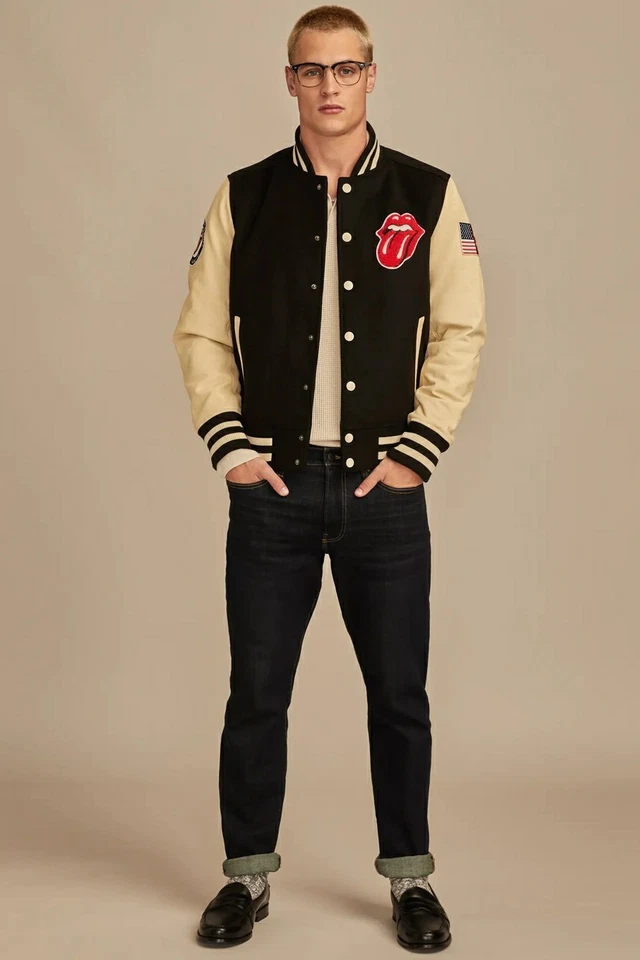 Chaqueta Universitaria The Rolling Stones X Lucky Brand Apliques Parche Bordado | 2XL Foto 3 de 4