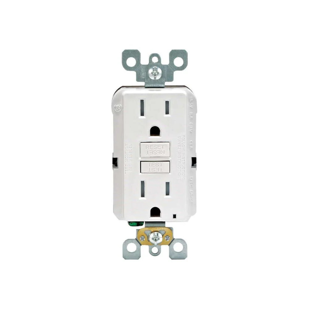 Розетка Leviton Smartlockpro Gfci 15A 125V Двухшпиндельная белая Nema 5-15R 5790₽
