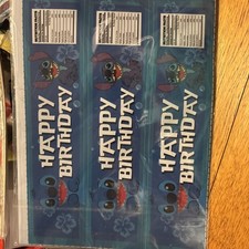 24 PCS Stitch Happy Birthday Water Bottle Sticker Labels Party Favors