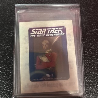 Star Trek the Next Generation Worf sticker 1987 paramount pictures