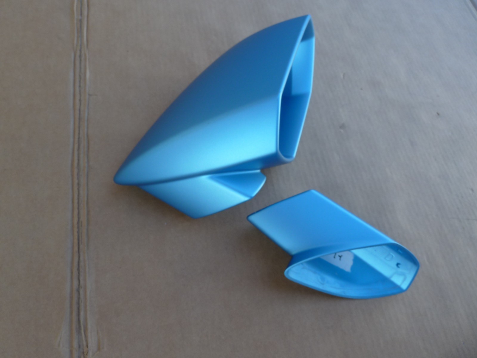 Lamborghini Huracan Right Door Side View Mirror Covers Passengers Light Blue OEM