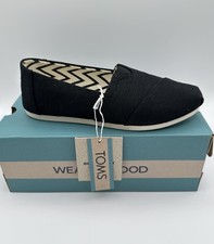 TOMS Alpargata Women  s Black Heritage Canvas Slip On Shoes Size 6