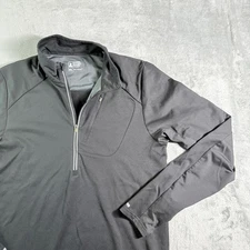 Eastern Mountain Sports Quarter Zip Pullover Mens Medium Black Long Sleeve