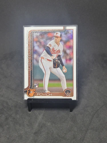2025 Topps Series One Cade Povich Canvas Parallel Rookie Card /50 Orioles