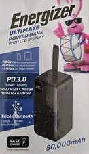 Energizer 50,000 mAh 30W Ultimate UE50072PQ Power Bank Portable Charger w/ LCD