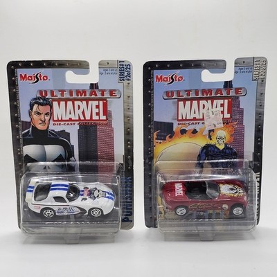 Maisto Ultimate Marvel Die-Cast Punisher Dodge Viper & Ghost Rider Dodge Concept