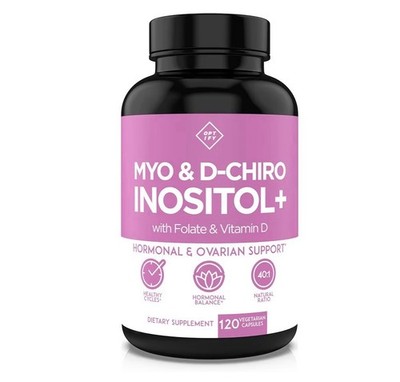 Optify Myo-Inositol + D-Chiro Inositol Supplement w Folate + D - Ovarian Support