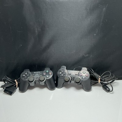 Sony PlayStation 2 DualShock 2 Controller Lot of 2 Black Untested As-Is