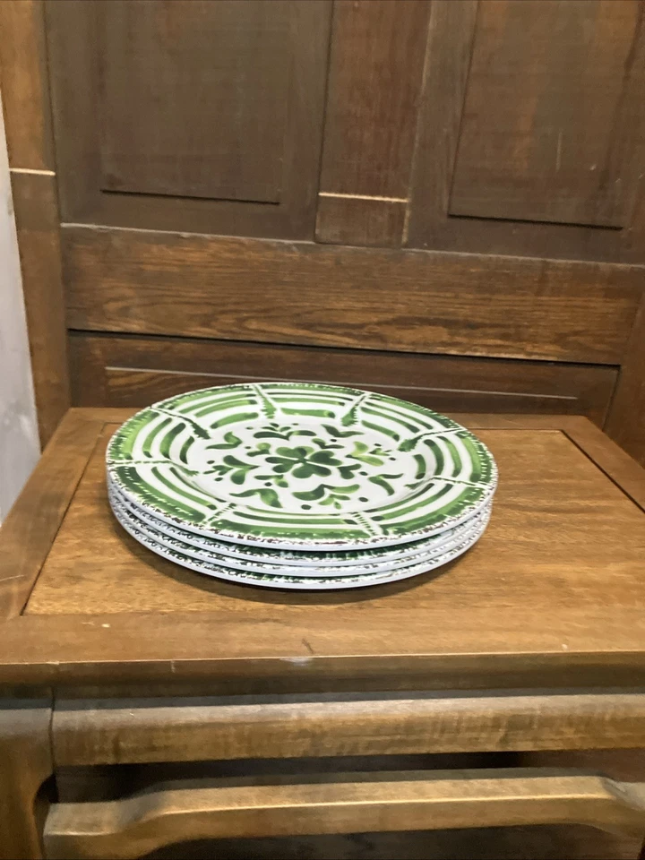 "Juego de 4 platos de cena de melamina floral verde MIKASA Merenda 10 3/4""" Foto 4 de 4