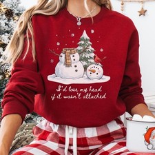 Snowman Winter Scene 2D Print Sweater  Hoodie