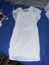 jonathan martin womens size Large white stretchy lace dress