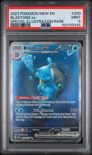 2023 Pokemon Mew En-151 Blastoise ex Special Illustration Rare 200/165 PSA 9