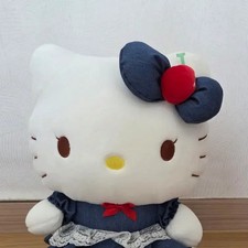 New Hello Kitty Denim Dress Plush Doll