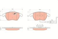 1 X Bremsbelagsatz BremsbeläGe TRW GDB1550 FüR VW Polo